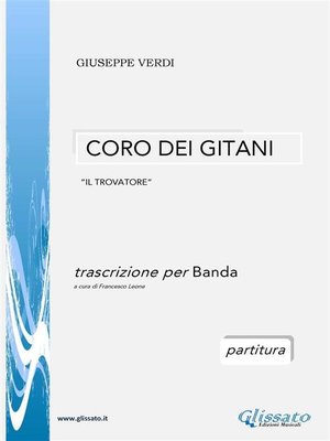 cover image of Coro dei Gitani--per Banda da Concerto (partitura)